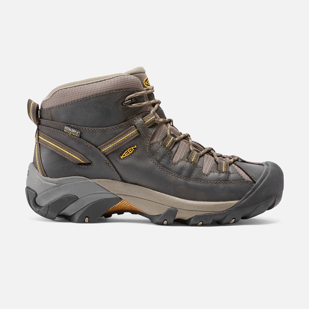 Keen Outdoor Bot Erkek Siyah Kahverengi - Targhee Ii Waterproof Mid - Türkiye ZHXD62590